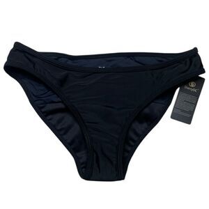 Sherry DC Women's Black Swim Full Back Bikini Bottom Size Medium